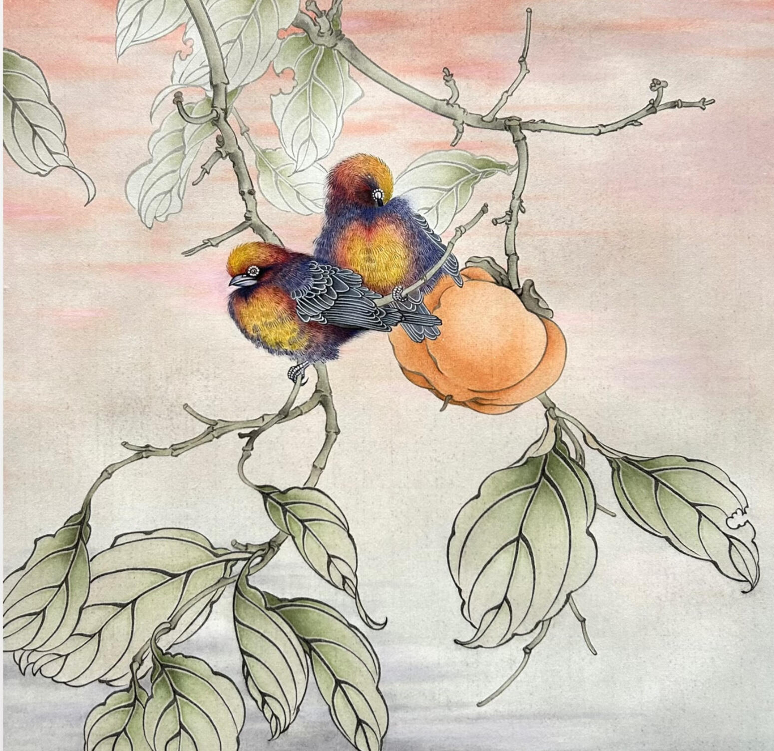 Fine Brushwork on Mica Xuanpaper